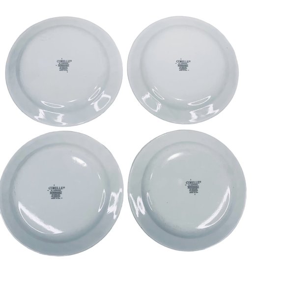 Corelle Set of 4 Chutney Salad Dessert Bread Plates Swirl Fruit Border 7.25" - Picture 7 of 12